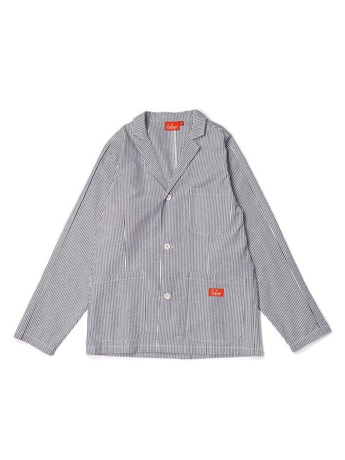 Lab Jacket - Seersucker Stripe Navy