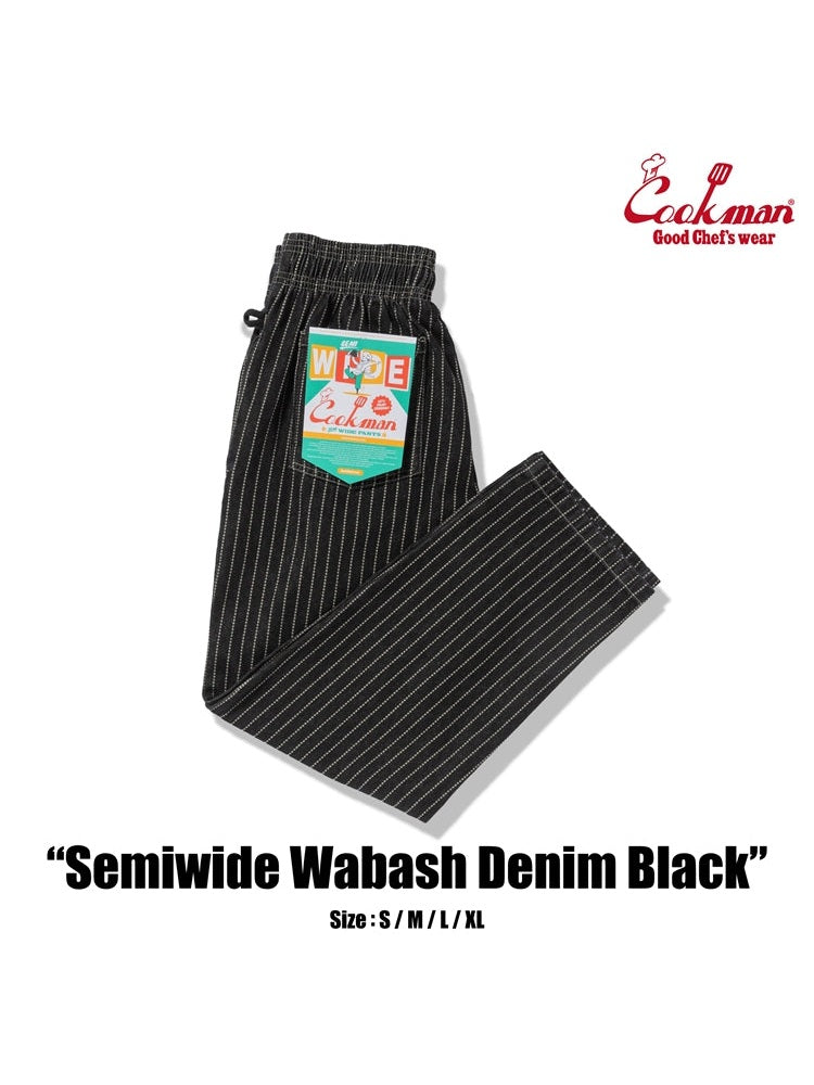 Chef Pants Semiwide - Wabash Denim : Black