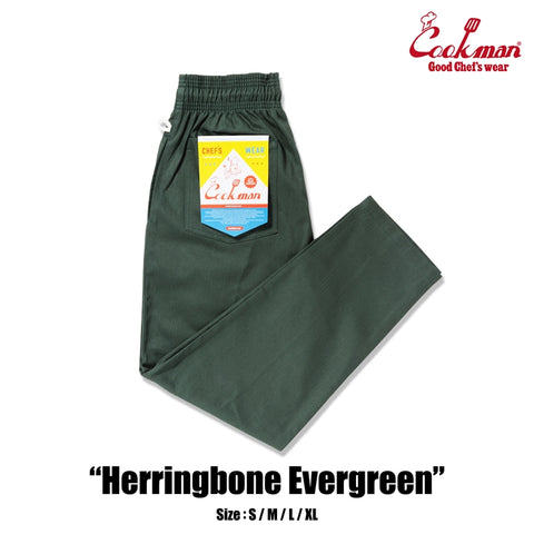 Cookman Chef Pants - Herringbone : Evergreen