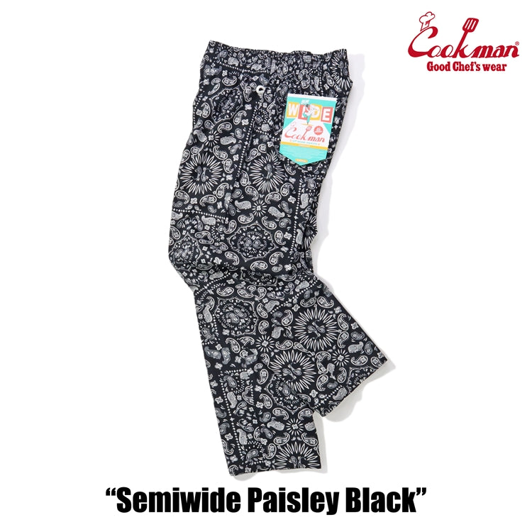 Cookman Chef Pants Semiwide - Paisley : Black