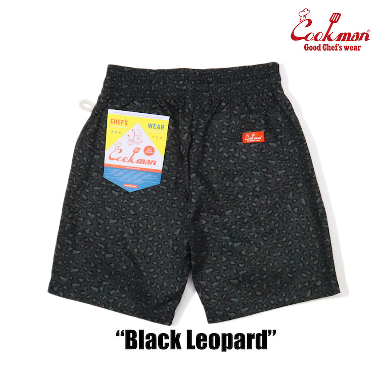 Cookman Chef Short Pants Black Leopard Cookman
