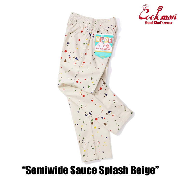 Cookman Chef Pants Semiwide - Sauce Splash : Beige