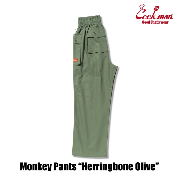 Monkey Pants - Herringbone : Olive