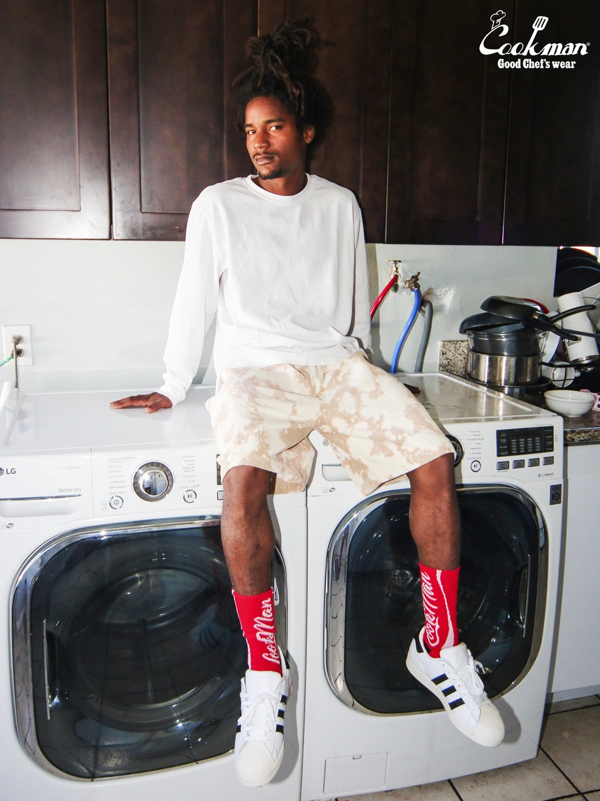Chef Short Pants - Corduroy Bleach : Beige
