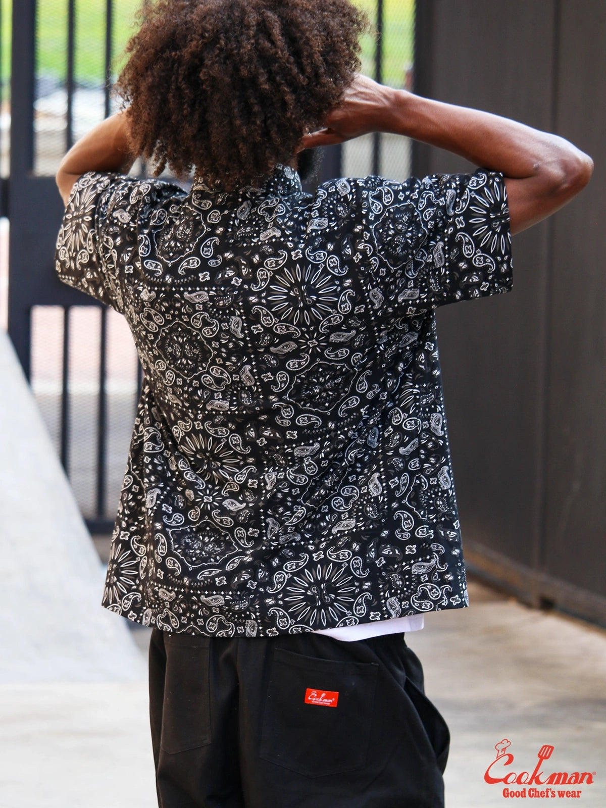Work Shirts Short Sleeve Light - Paisley : Black