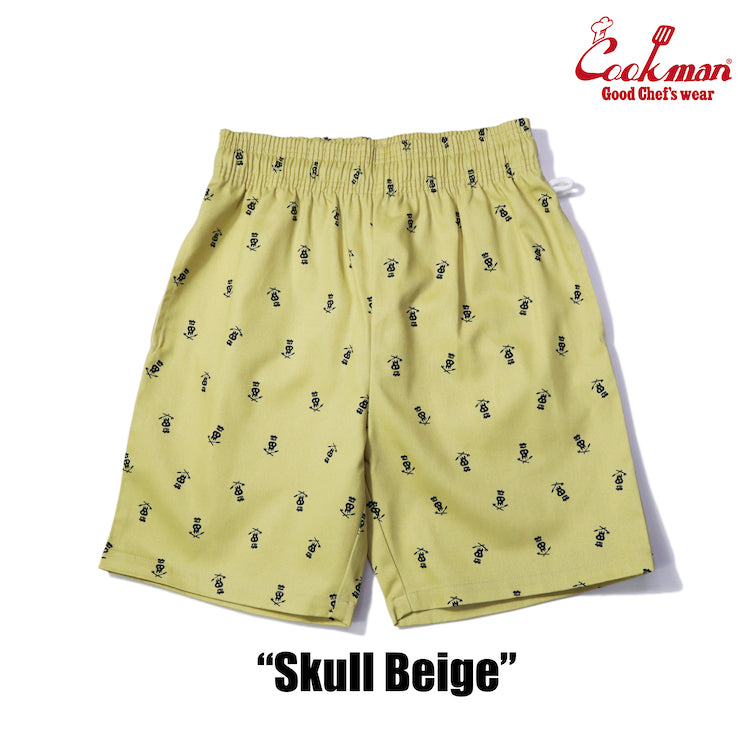 Cookman Chef Short Pants - Skull : Beige