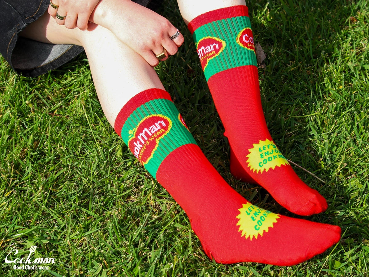 Rib Crew Socks - Tomato