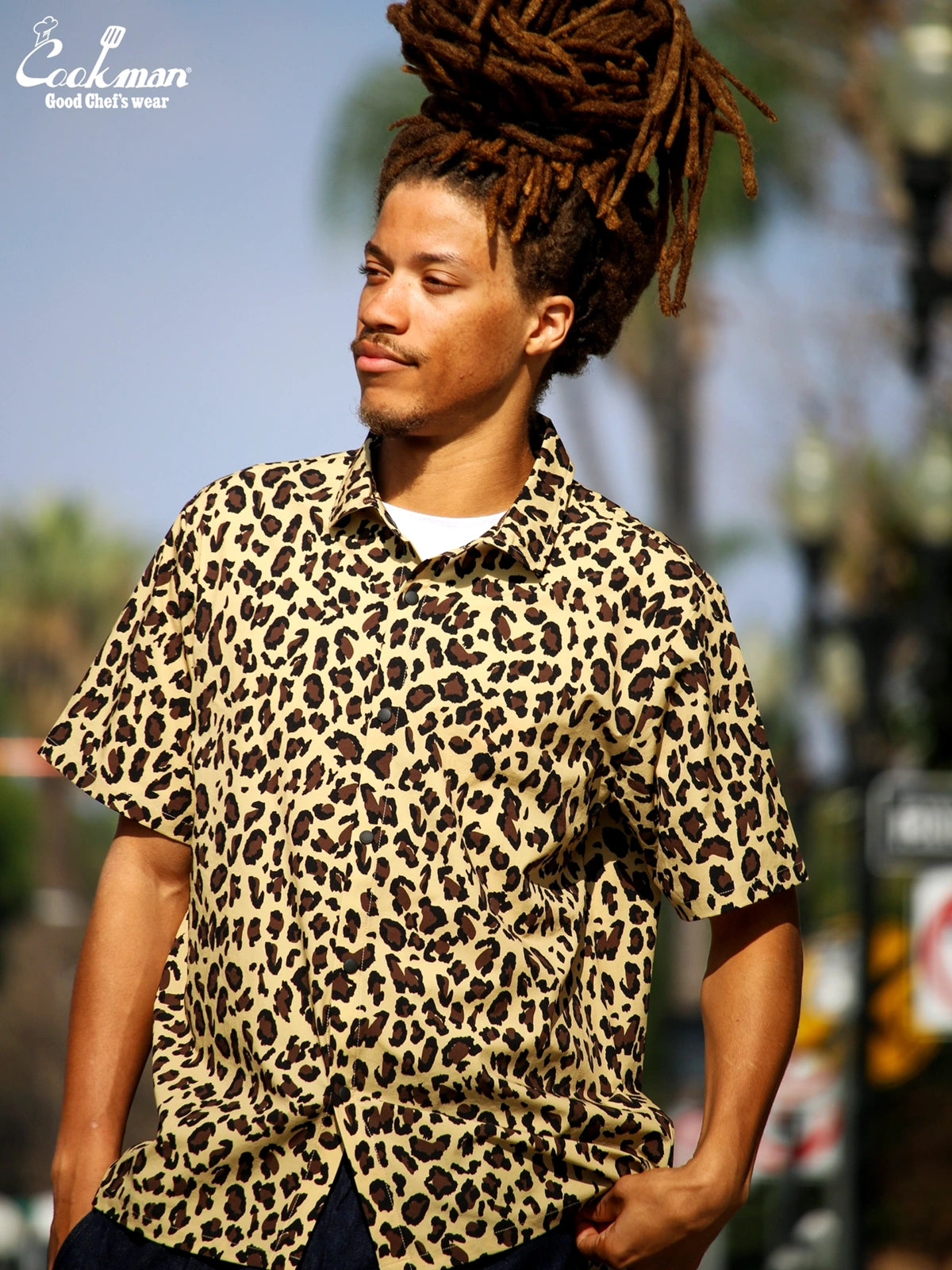 Work Shirts Short Sleeve Light - Leopard : Beige