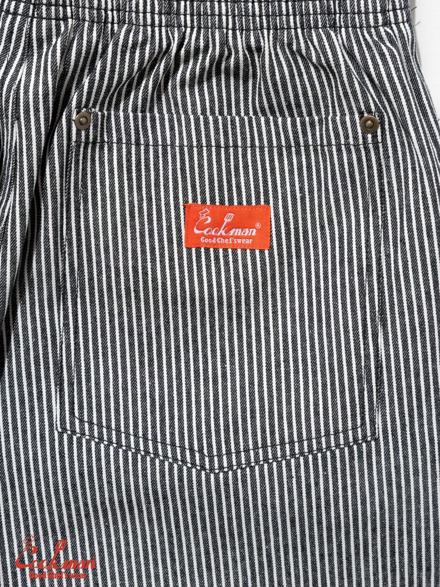 Chef Short Pants Front Pocket - Hickory : Black