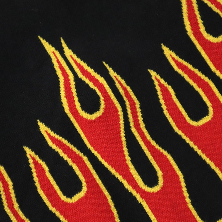 Cookman Knitted Cardigan - Flame : Black