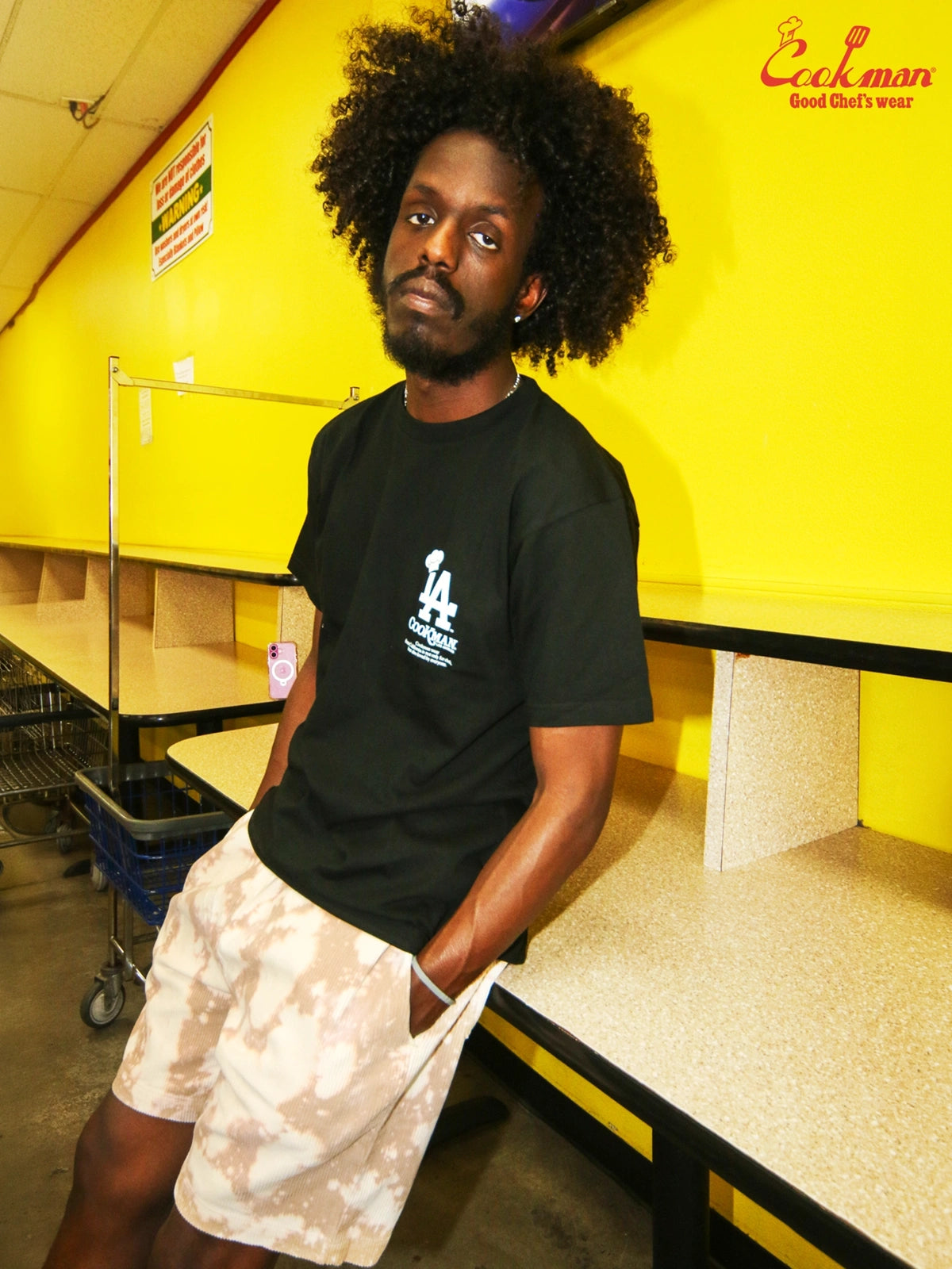 Chef Short Pants - Corduroy Bleach : Beige
