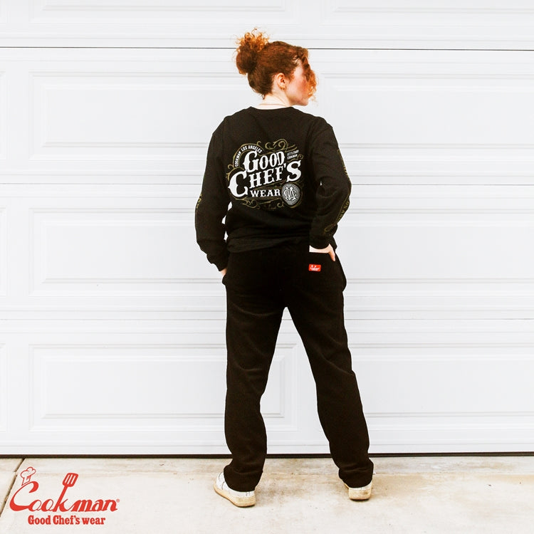 Cookman Waiter's Pants (stretch) - Corduroy : Black