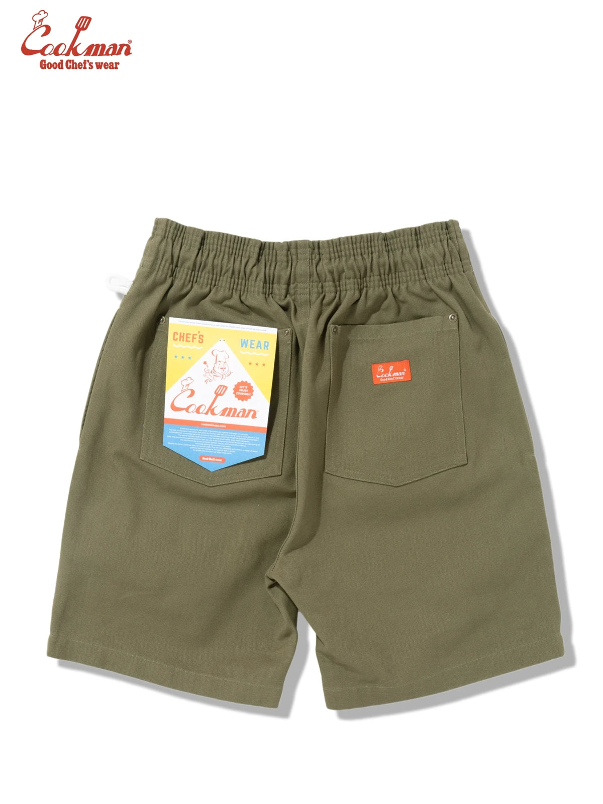 Chef Short Pants - Front pocket : Olive