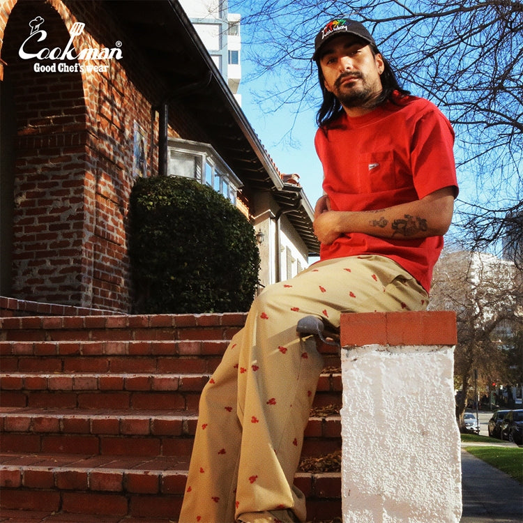 Cookman Embroidery Chef Pants - Lobster : Beige