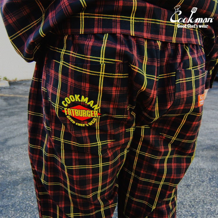 Cookman Chef Pants Semiwide : FAT Tartan Check