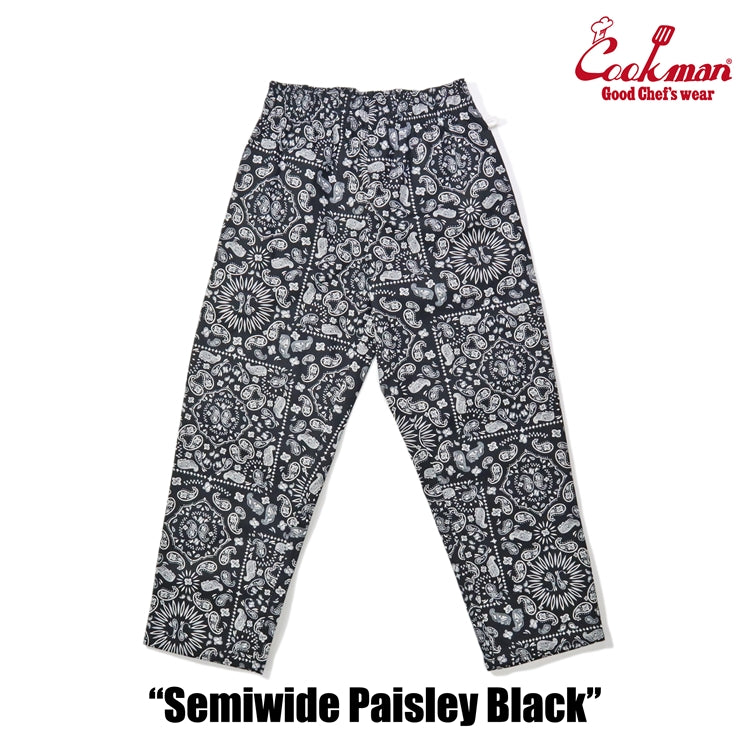 Cookman Chef Pants Semiwide - Paisley : Black