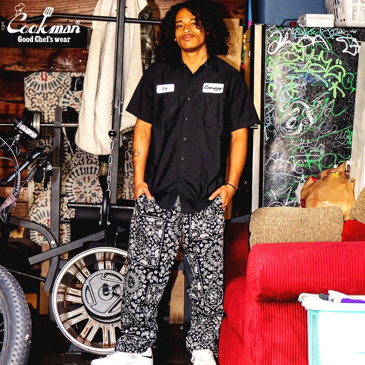 Cookman Chef Pants Semiwide - Paisley : Black