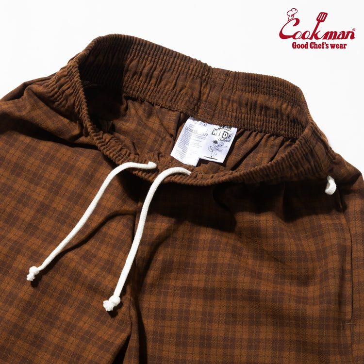 Cookman Chef Pants Semiwide - Light Tweed : Scottish Tartan Brown