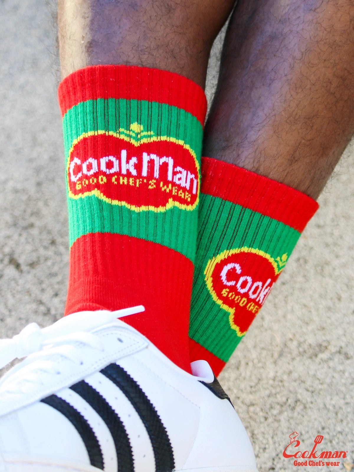 Rib Crew Socks - Tomato