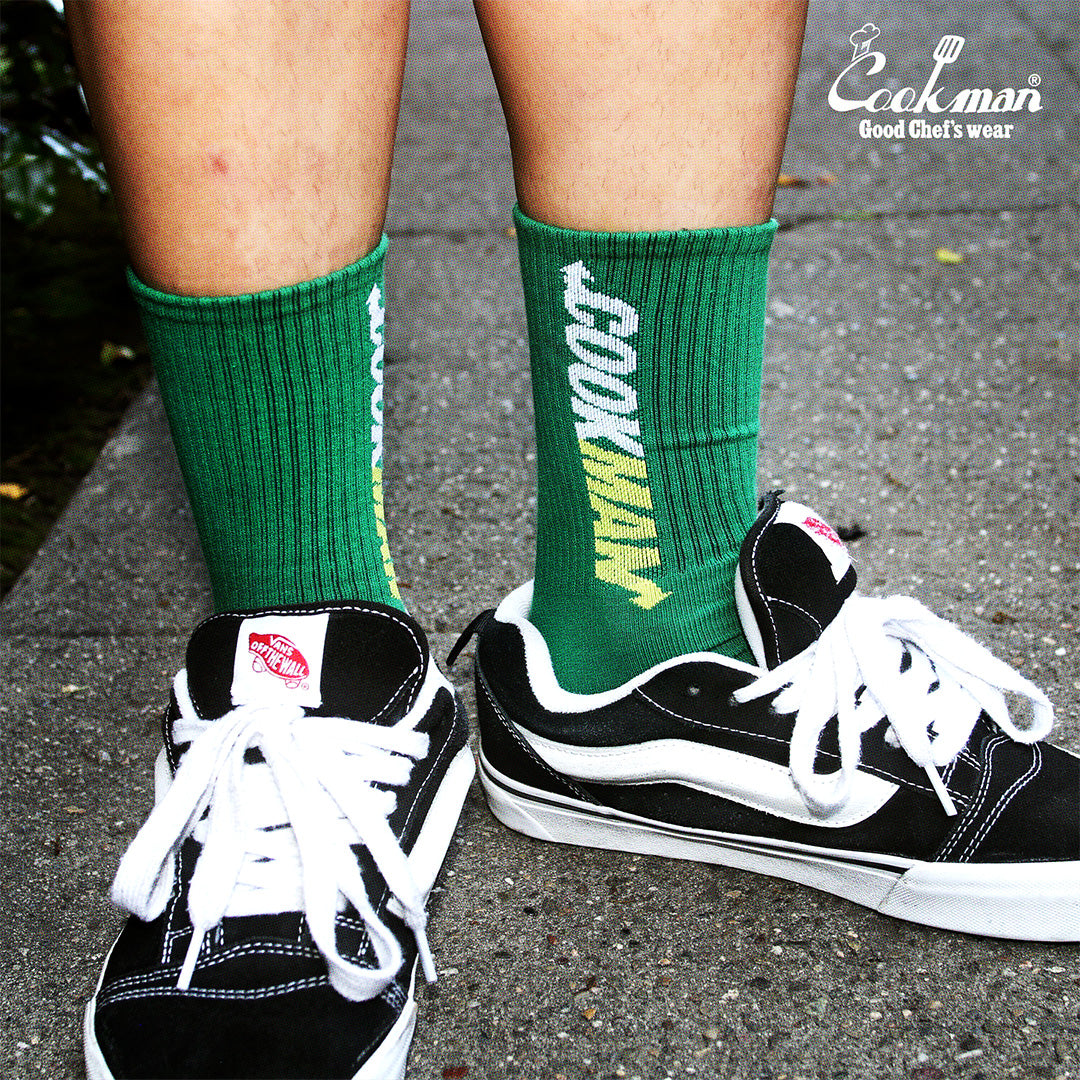 Cookman Rib Crew Socks - Cafe