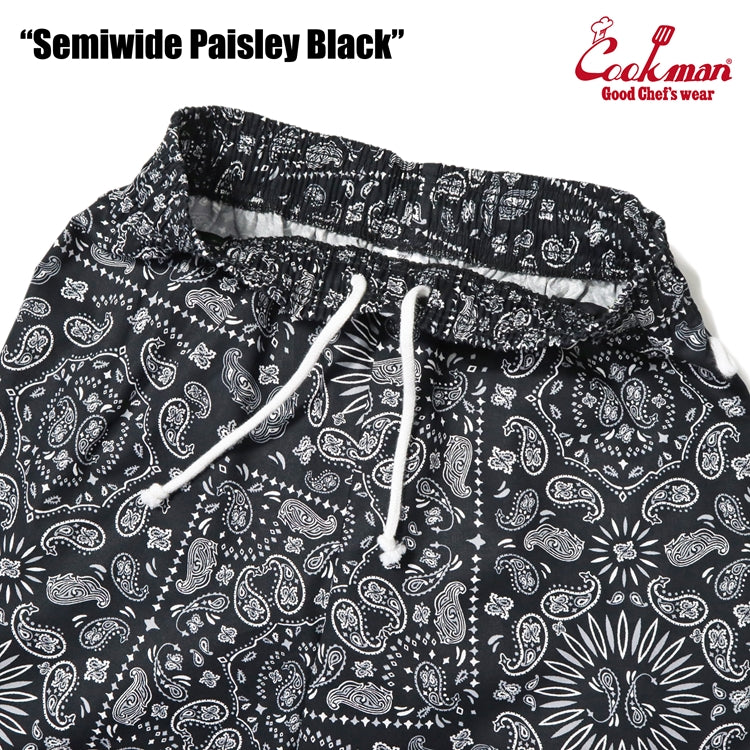Cookman Chef Pants Semiwide - Paisley : Black