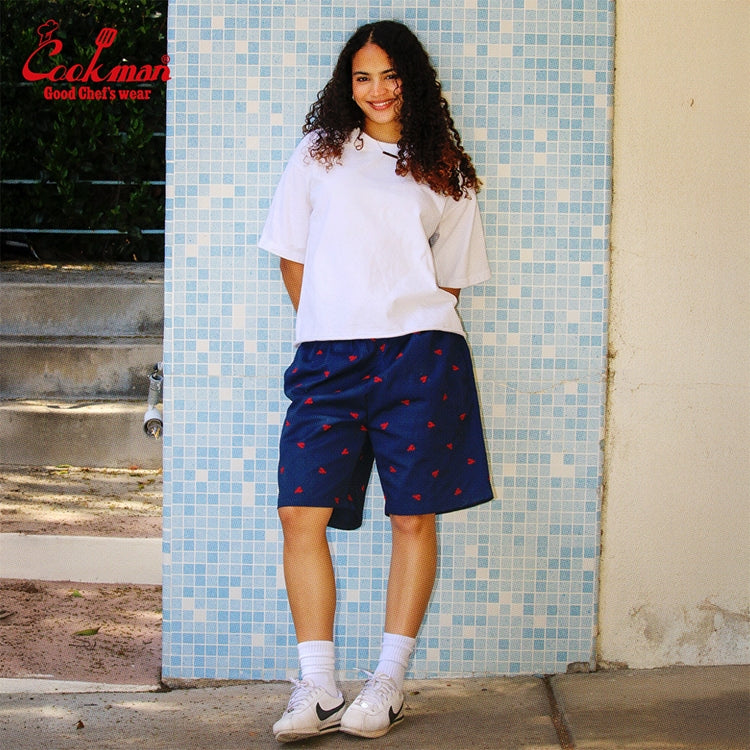 Cookman Chef Short Pants Embroidery - Lobster : Navy