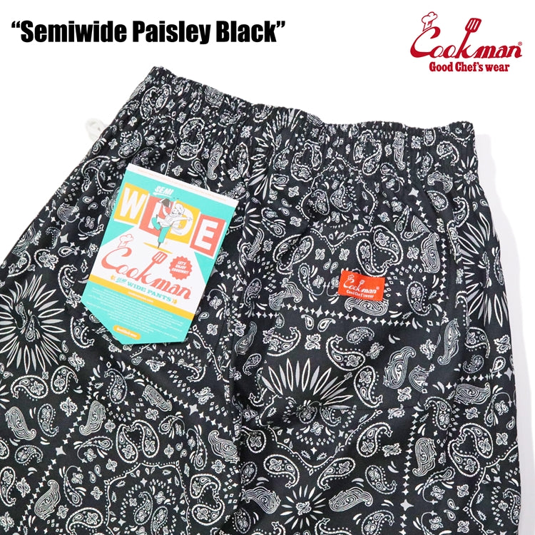 Cookman Chef Pants Semiwide - Paisley : Black