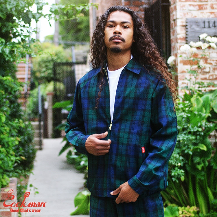 Cookman Delivery Jacket - Woven Black Watch Plaid