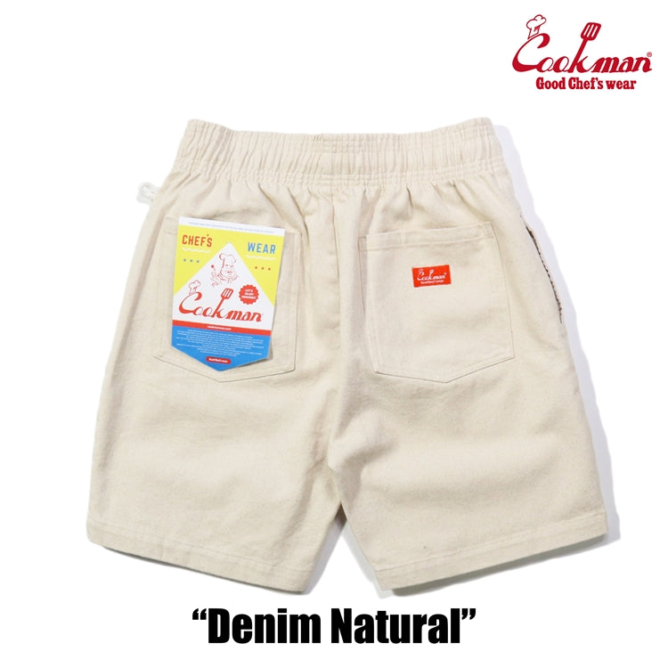Cookman Chef Short Pants Denim Natural