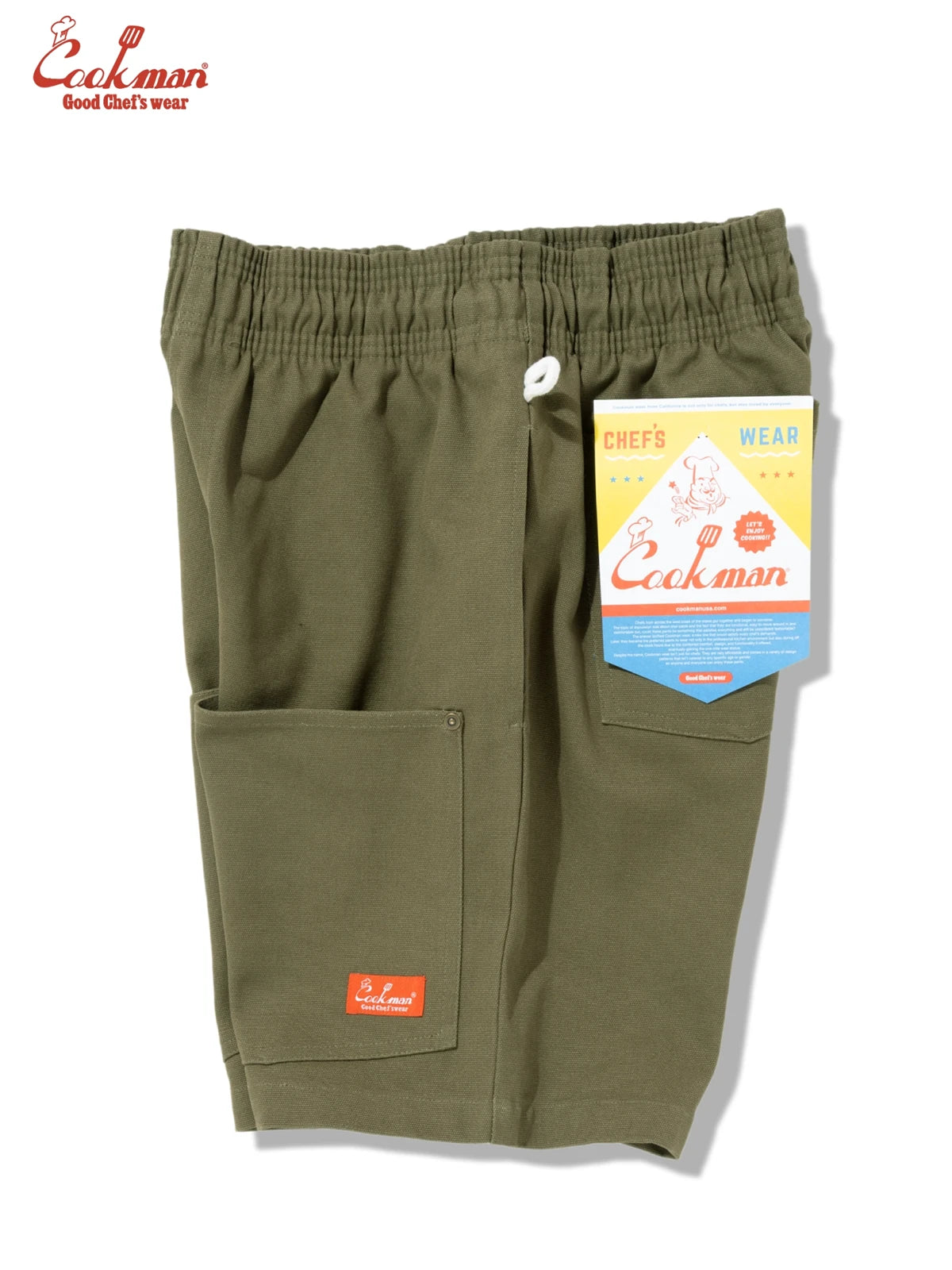 Chef Short Pants - Front pocket : Olive