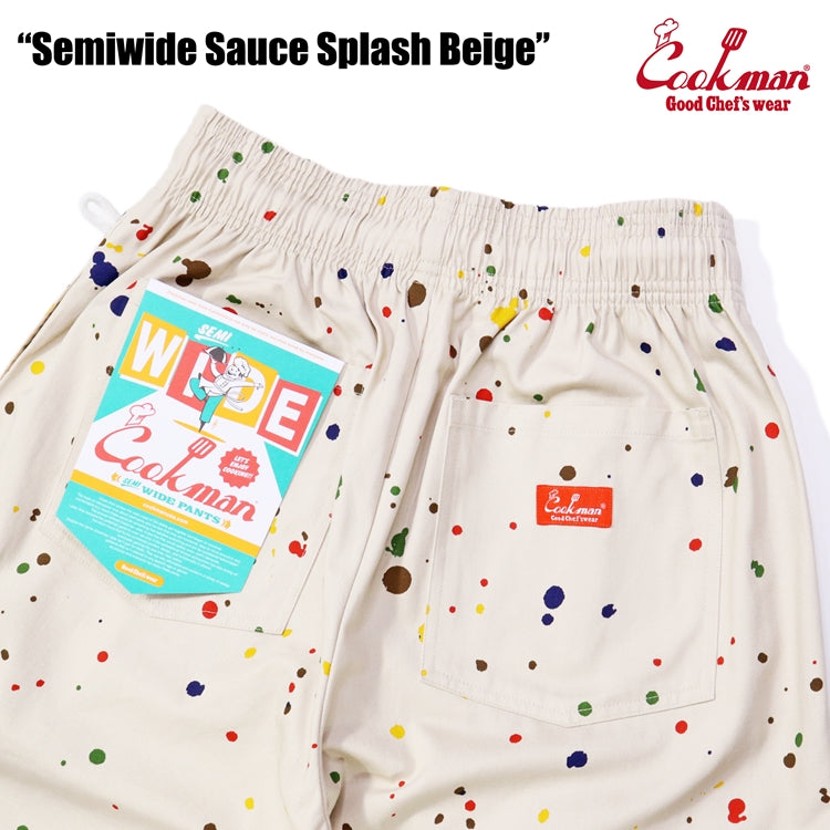Cookman Chef Pants Semiwide - Sauce Splash : Beige