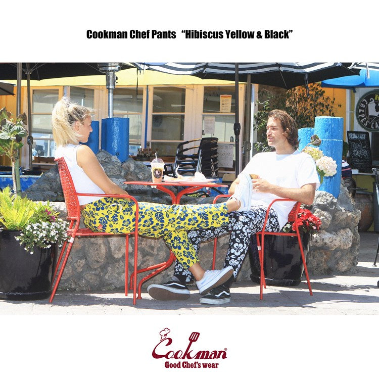Cookman Chef Pants - Hibiscus : Yellow (All Sales Are Final)