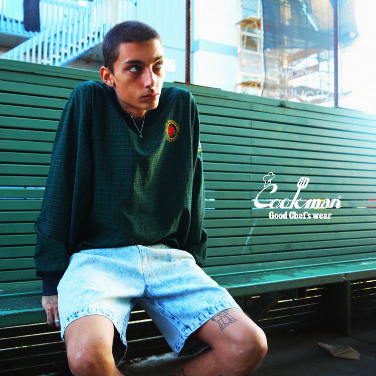 Chef Short Pants - Snow Washed Denim: Blue