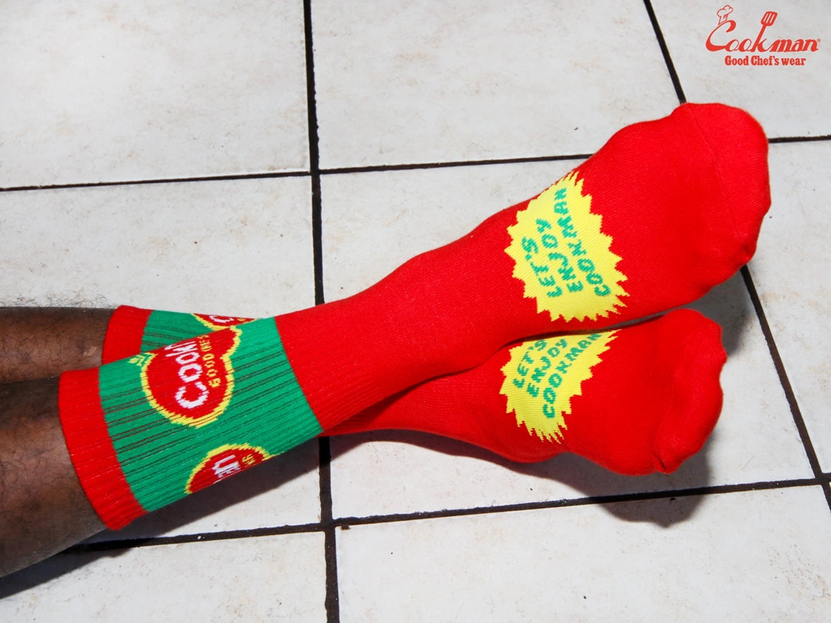 Rib Crew Socks - Tomato