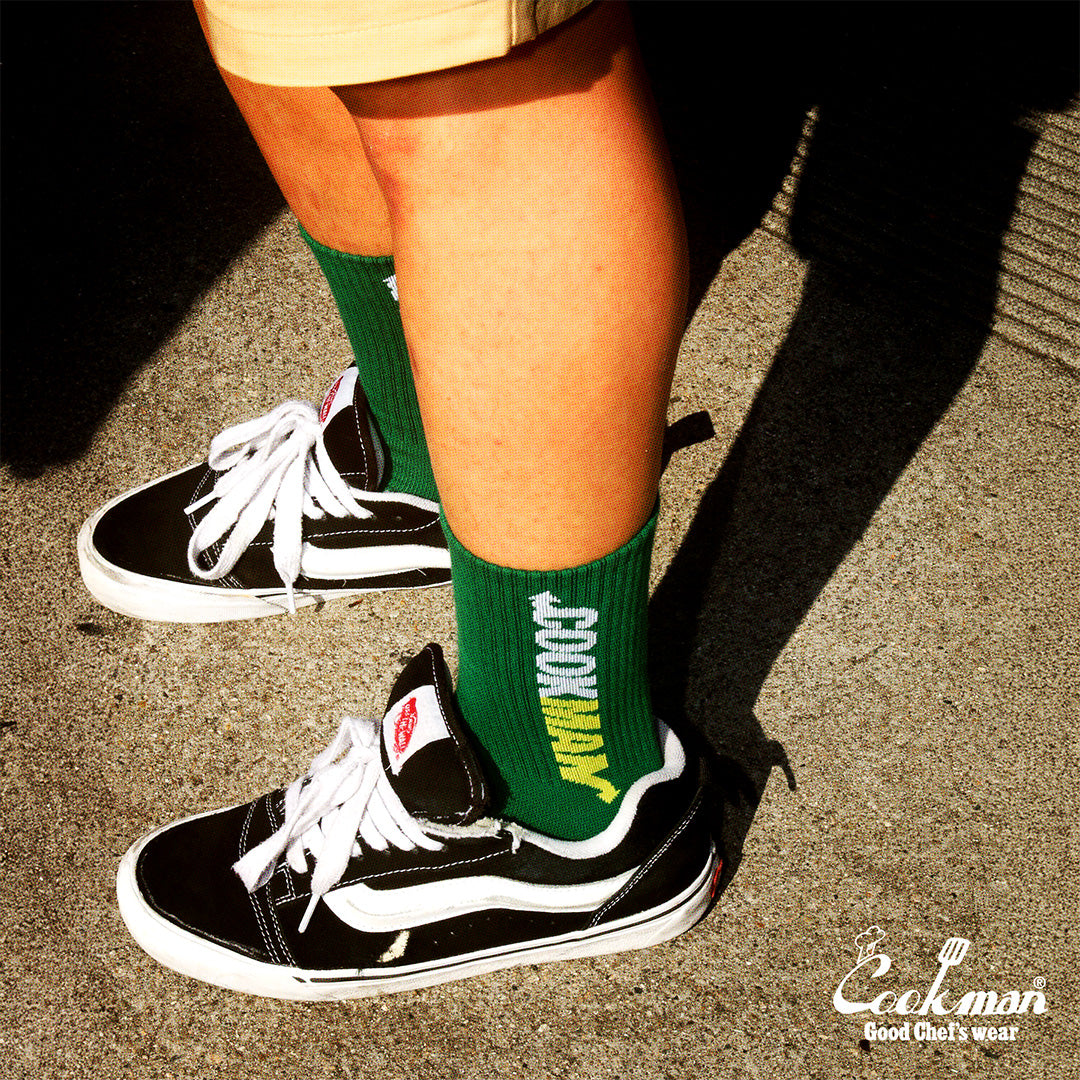 Cookman Rib Crew Socks - Cafe