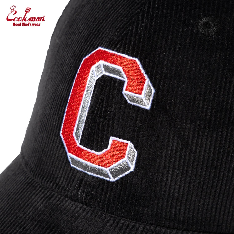 Cookman - Curve Brim Cap : Corduroy Black