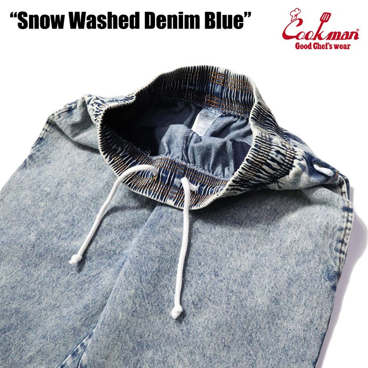 Chef Short Pants - Snow Washed Denim: Blue