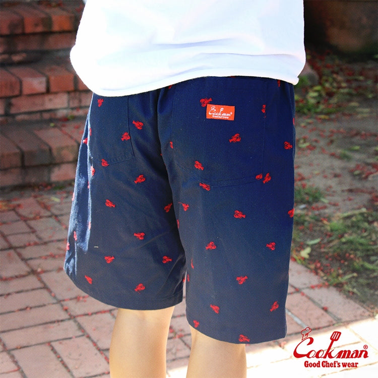 Cookman Chef Short Pants Embroidery - Lobster : Navy