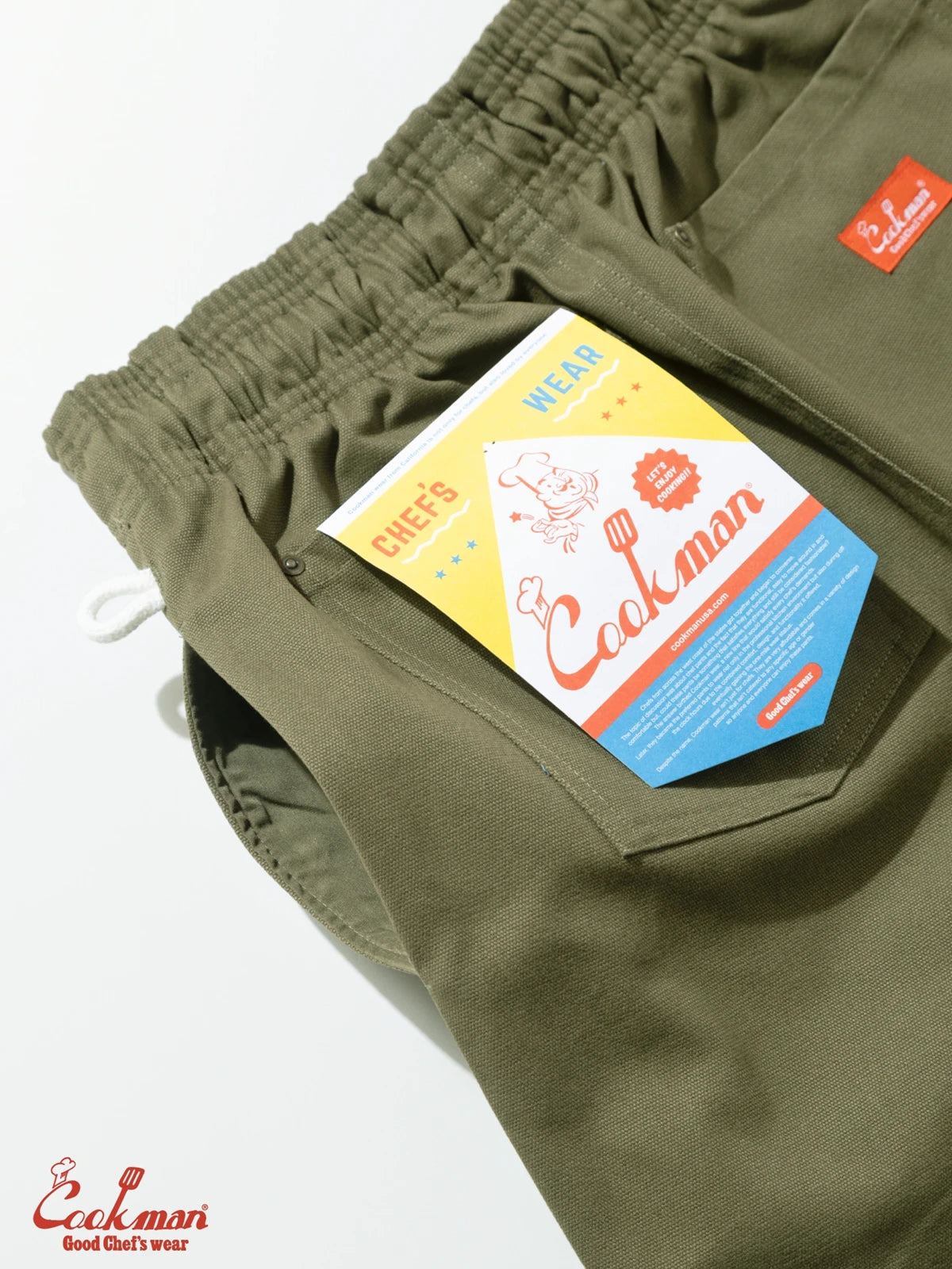 Chef Short Pants - Front pocket : Olive