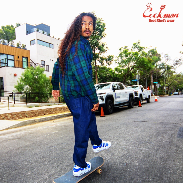 Cookman Delivery Jacket - Woven Black Watch Plaid