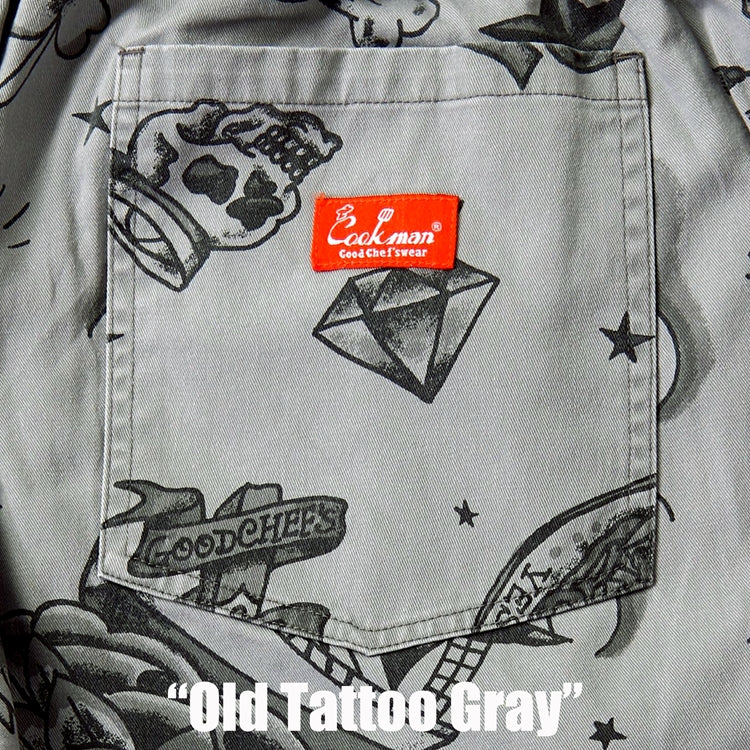 Cookman Chef Pants - Old Tattoo : Gray