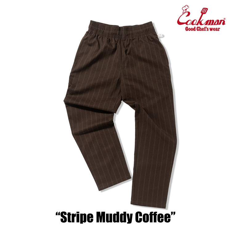 Cookman Chef Pants - Stripe Muddy Coffee