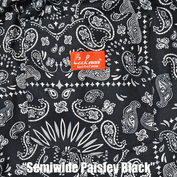 Cookman Chef Pants Semiwide - Paisley : Black