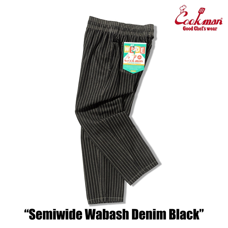 Cookman Chef Pants Semiwide -  Wabash Denim : Black