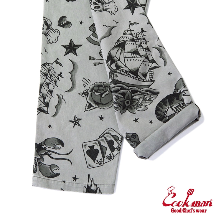 Cookman Chef Pants - Old Tattoo : Gray