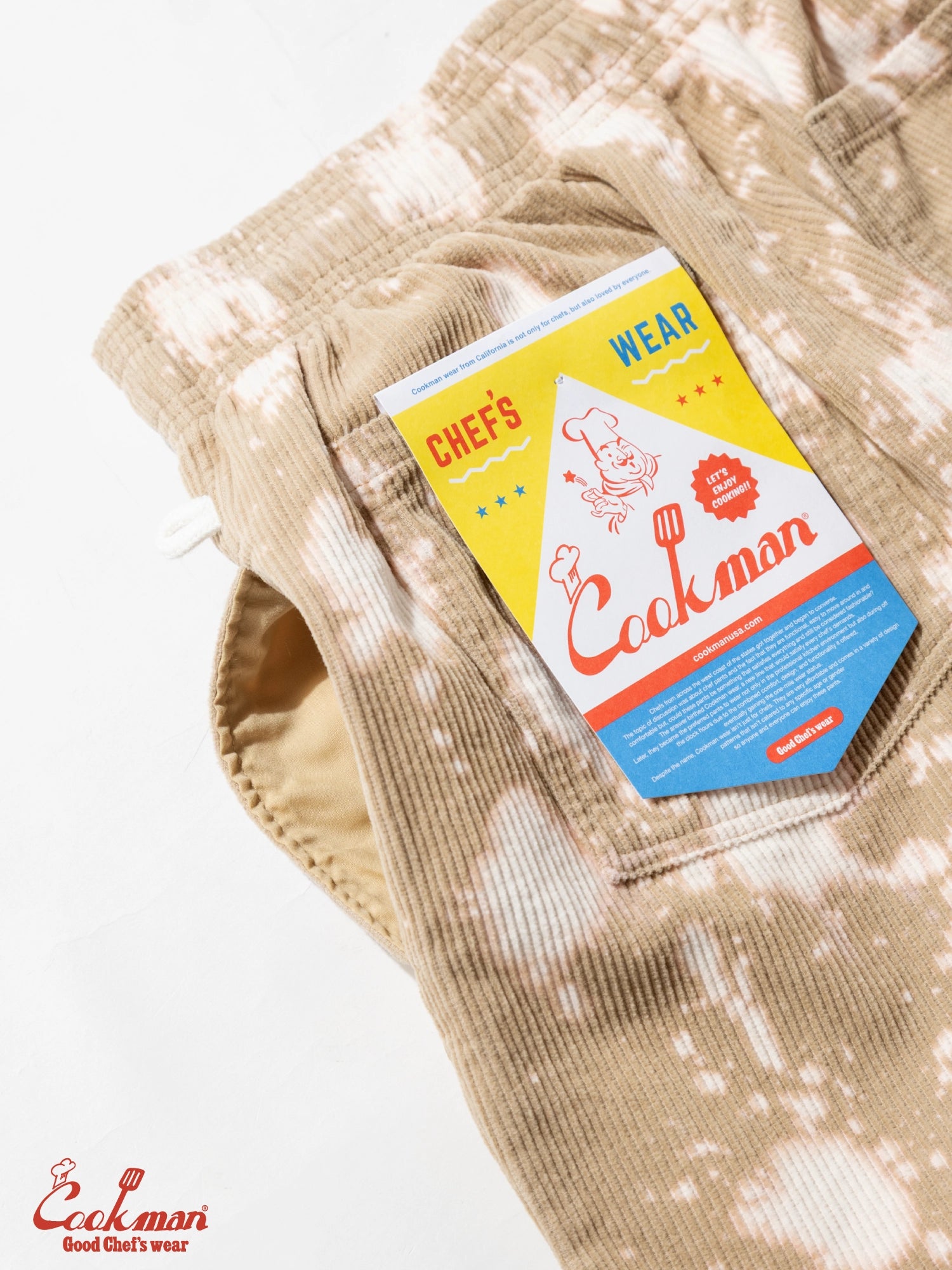 Chef Short Pants - Corduroy Bleach : Beige