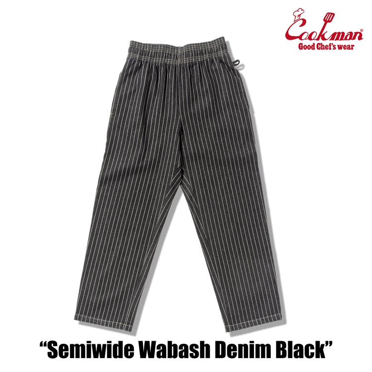 Cookman Chef Pants Semiwide -  Wabash Denim : Black