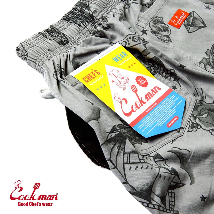 Cookman Chef Pants - Old Tattoo : Gray