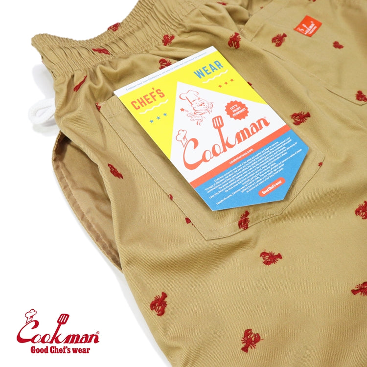 Cookman Embroidery Chef Pants - Lobster : Beige