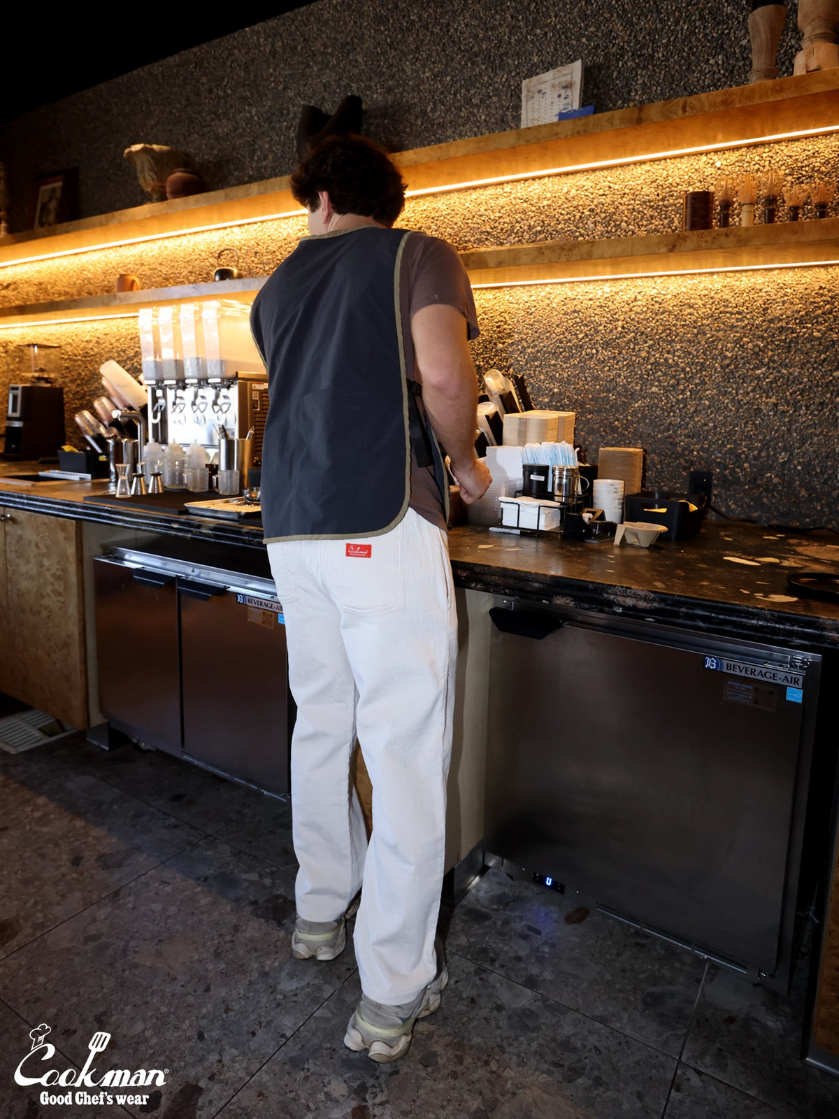 Chef Pants Semiwide - Corduroy : Cream